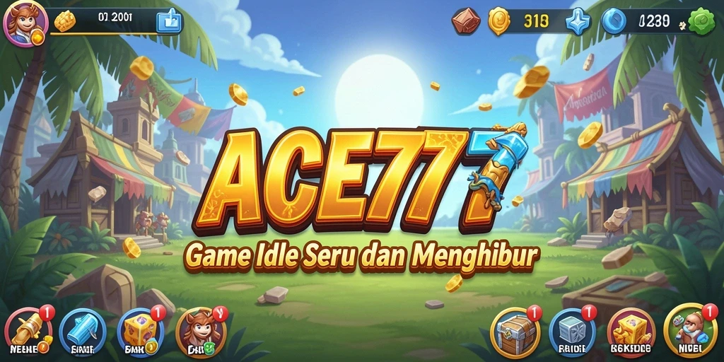 Tampilan gameplay <strong>ACE777</strong> dengan karakter dan sumber daya yang dikelola.