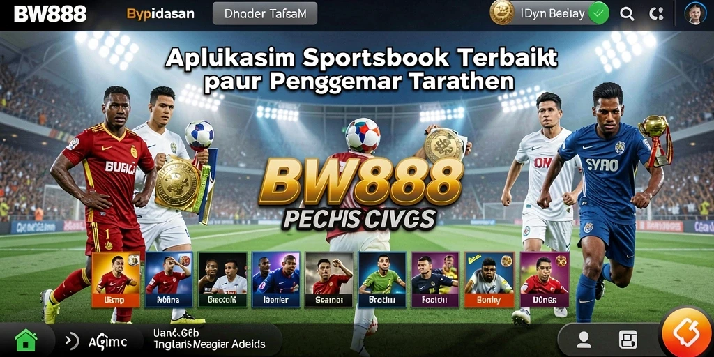 Tampilan utama BW888 dengan berbagai pilihan taruhan olahraga.