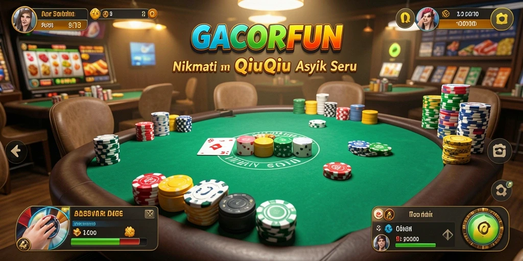 Tampilan gameplay menarik dari GACORFUN dalam permainan QiuQiu.