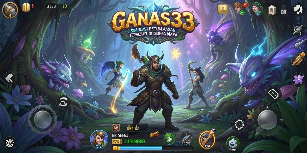Screenshot gameplay menunjukkan interaksi karakter dalam dunia simulasi.