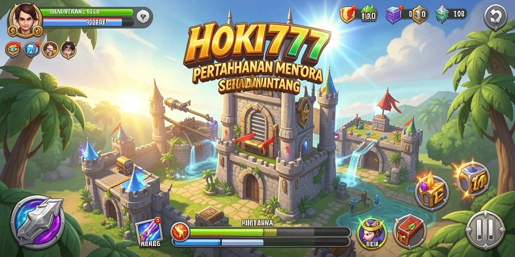 Tampilan menawan dari gameplay HOKI777 yang menguji strategi Tower Defense.