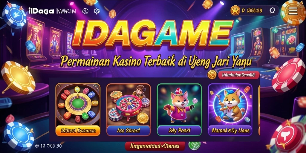 Tampilan menarik dari gameplay IDAGAME yang penuh aksi Kasino.