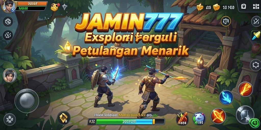 Tampilan gameplay JAMIN777 yang penuh aksi petualangan.
