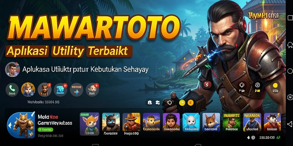 Tangkapan layar MAWARTOTO menampilkan berbagai fitur aplikasi Utility.