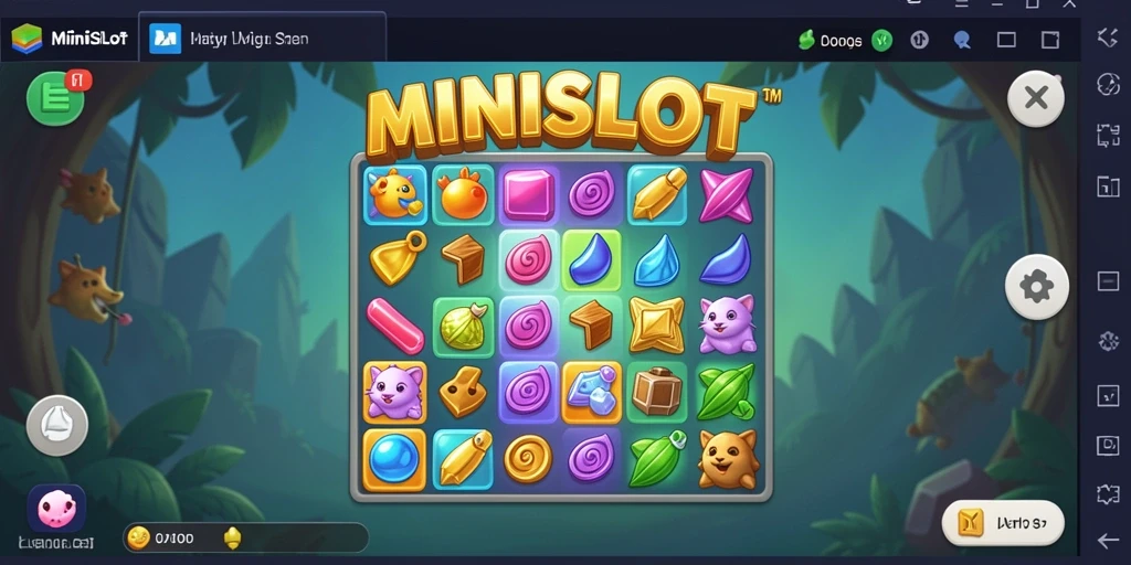 Gameplay seru MINISLOT saat mencocokkan item.