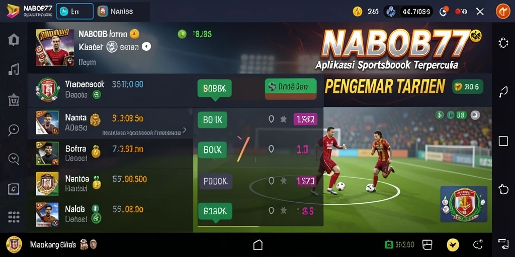 Tampilan gameplay NABOB77 dengan fitur taruhan olahraga yang lengkap.