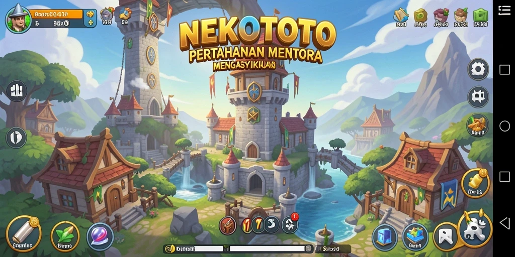 Tampilan gameplay Tower Defense yang menakjubkan di NEKOTOTO.