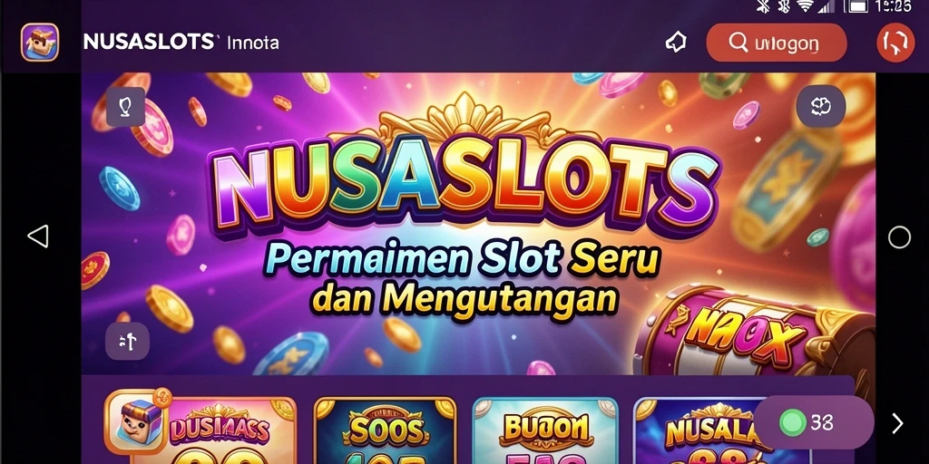 Tampilan menarik dan gameplay seru dari NUSASLOTS saat bermain Slot.