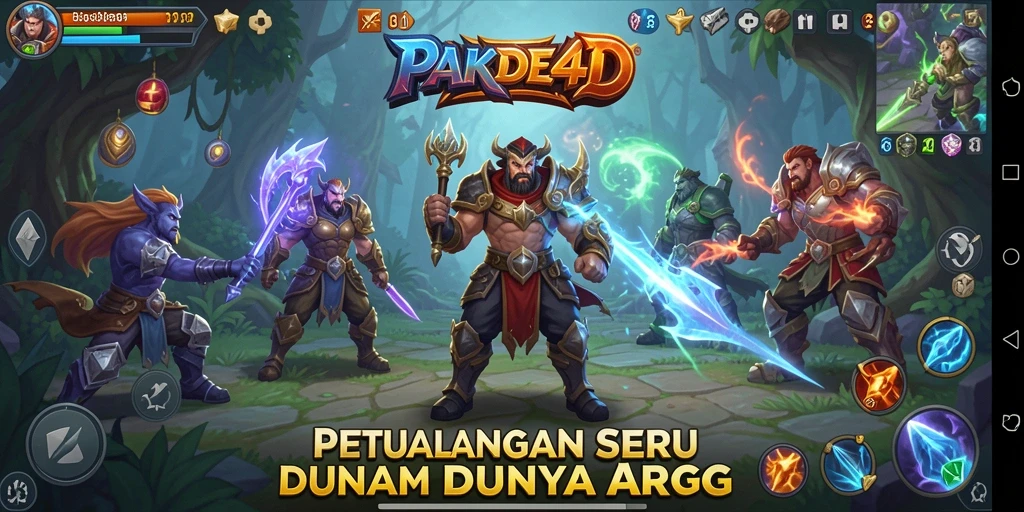 Screenshot menampilkan aksi intens dalam gameplay ARPG PAKDE4D.