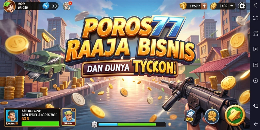 Tangkapan layar dari gameplay menarik Tycoon POROS77.